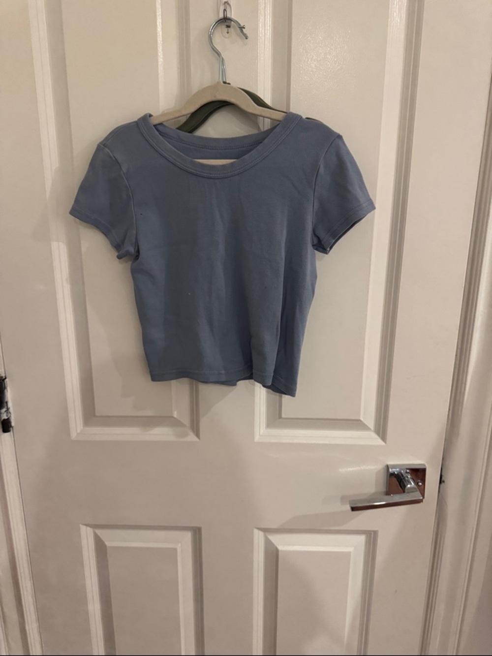 Brandy Melville Soft Blue Cropped Tee